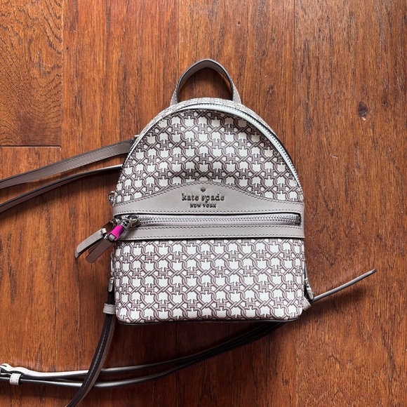 Kate Spade Spade Link Convertible Mini Backpack | Neutral - Picture 6 of 14